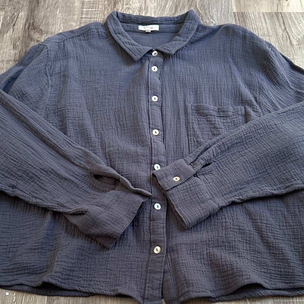 Maurices Cotton Button Down Textured Shirt